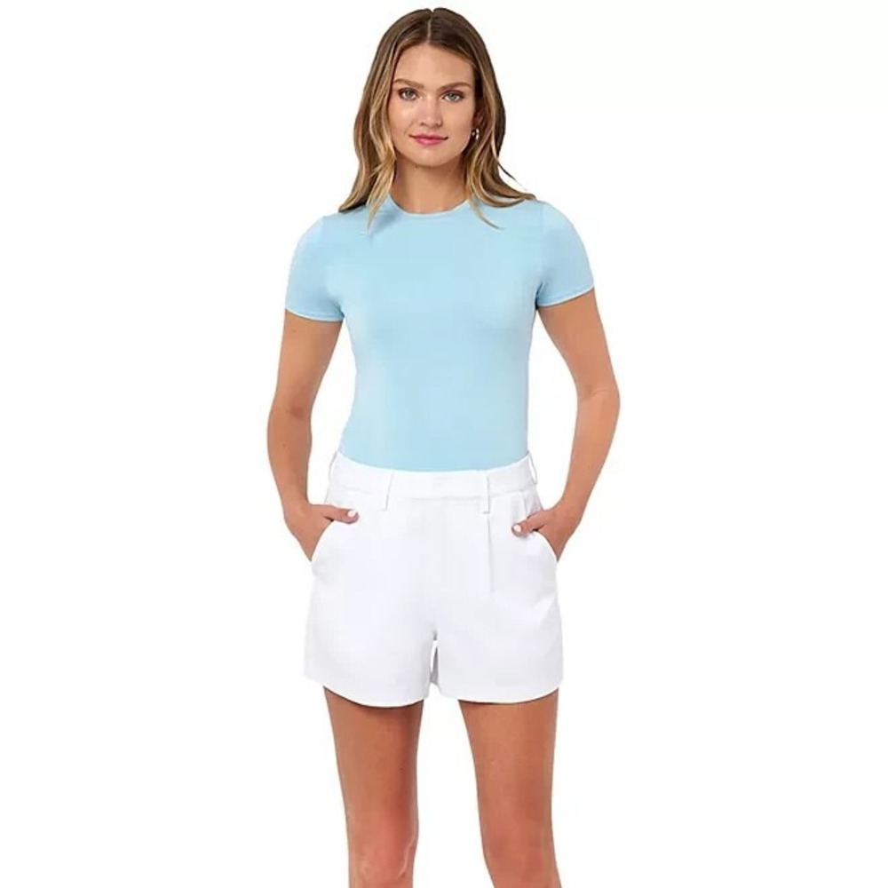 Edited by Remi Bader Womens Trouser Short Size 18W White High Rise Pleated NWT
